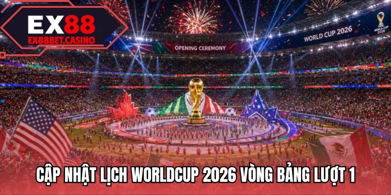 Cập nhật lịch Worldcup 2026 vòng bảng lượt 1